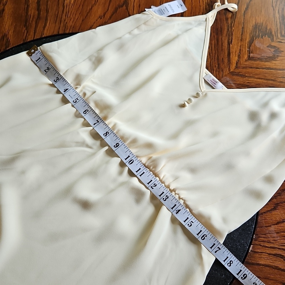Aritzia Little Moon Butter Yellow Lace Trim Aurora Midi Dress Size XS - Picture 15 of 16